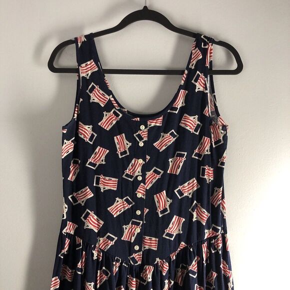 Vintage Lands' End Direct Merchant Size Medium Lawn Chairs Made In Scotland Cute - Picture 2 of 16